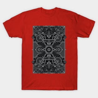 Mechanical Design Pattern Science Advance Clug Gears Geometric T-Shirt